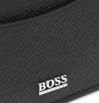 Hugo Boss - Cross-Grain Leather Cardholder With Money Clip - Black