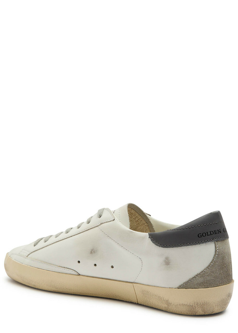 Golden Goose Super Star Distressed Leather Sneakers White