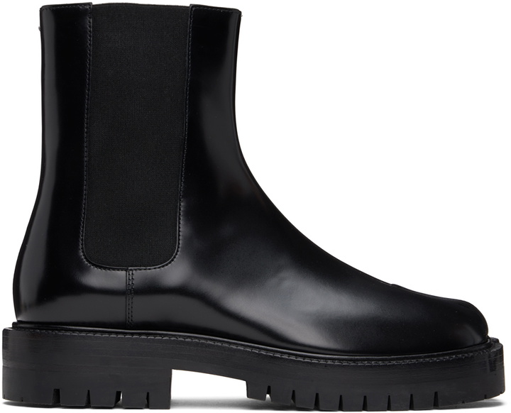 Photo: Maison Margiela Black Tabi Chelsea Boots