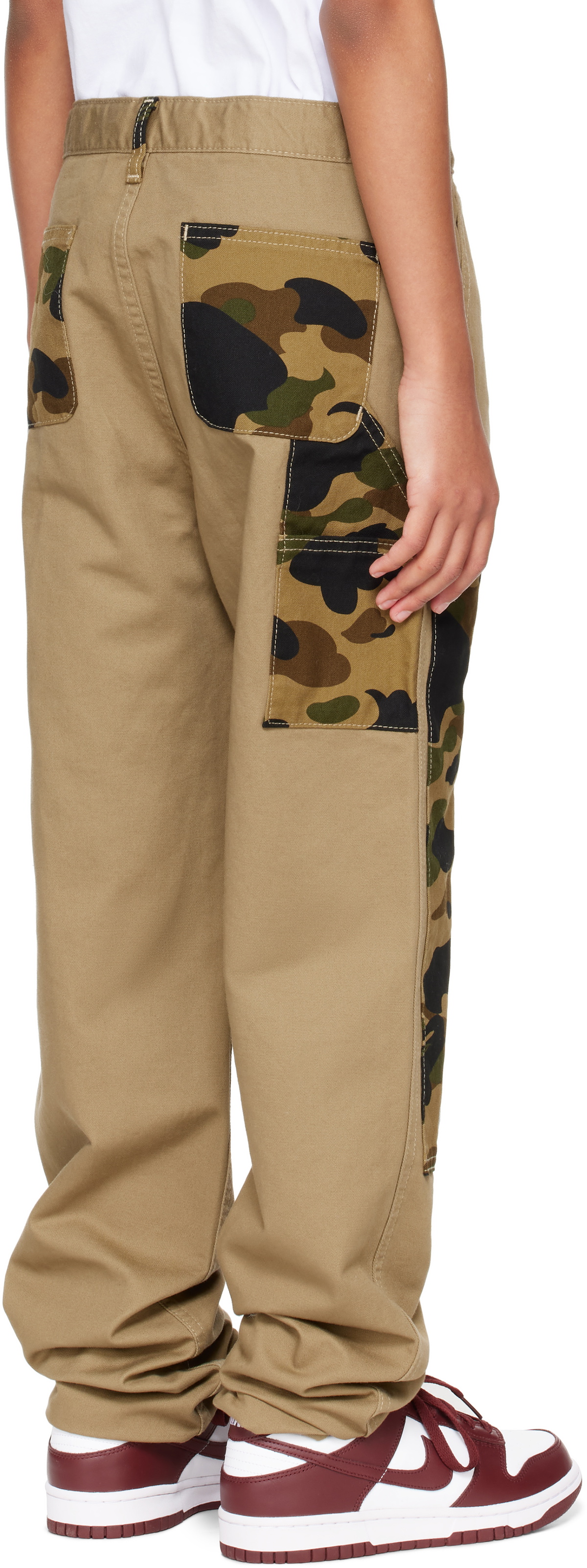 BAPE Kids Khaki 1st Camo Painter Trousers A Bathing Ape