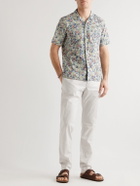 Hartford - Slam 02 Camp-Collar Printed Cotton Shirt - Blue