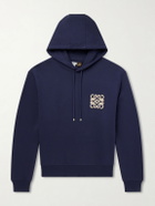 LOEWE - Paula's Ibiza Anagram-Embroidered Cotton-Jersey Hoodie - Blue