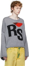 Raf Simons Cropped Logo Sweater