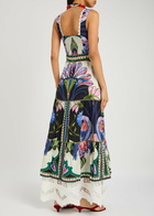 Lug Von Siga Sena Printed Linen Maxi Dress Multicoloured