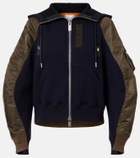 Sacai Cotton-blend and twill jacket
