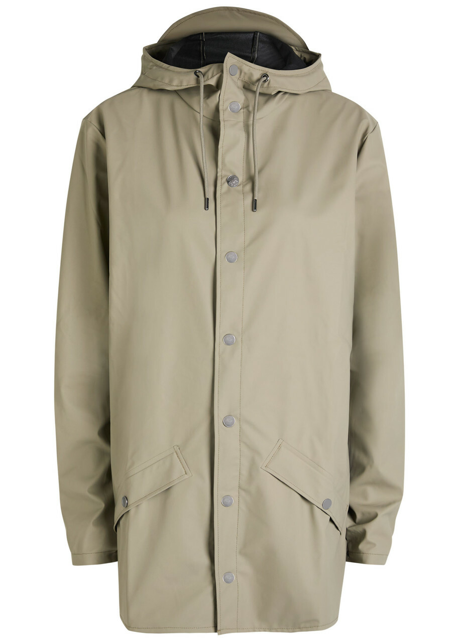 Rains W3 Hooded Rubberised Jacket Sage