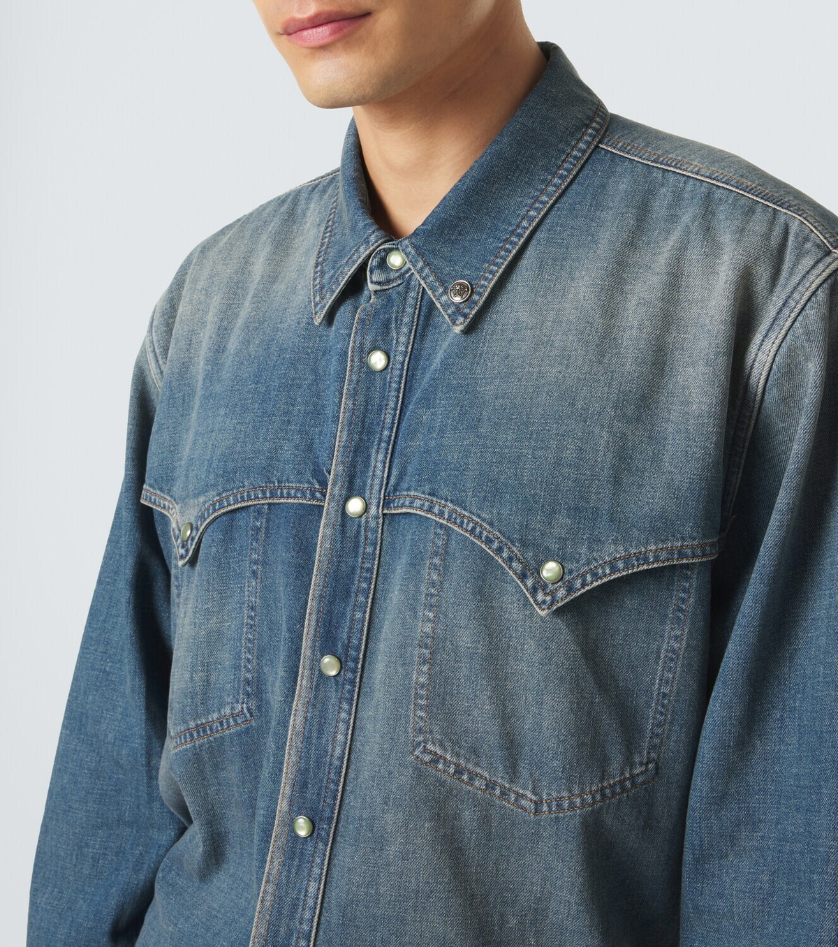 Versace Medusa denim overshirt