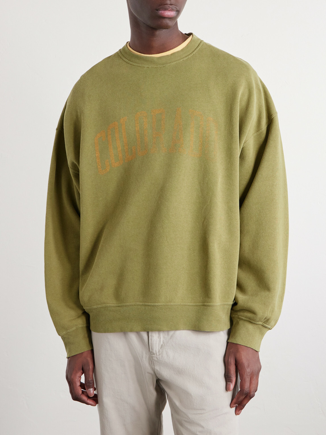 Remi Relief - Colorado Printed Cotton-Jersey Sweatshirt - Green
