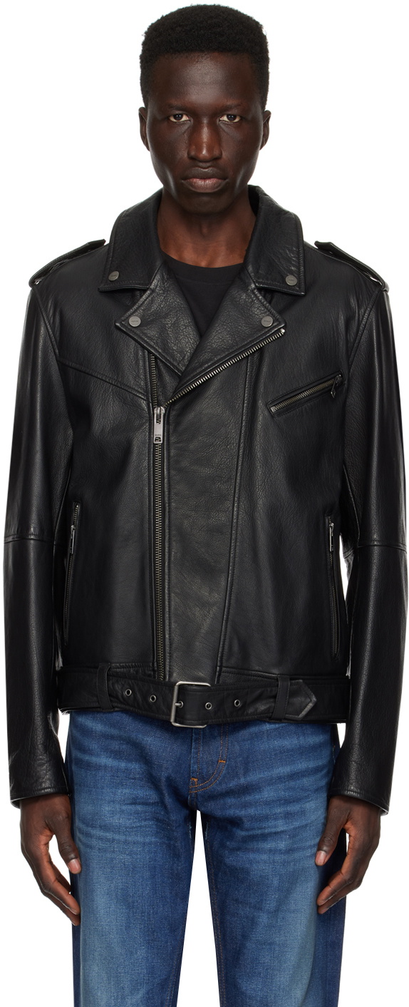 Photo: Hugo Black Zip Leather Jacket