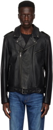 Hugo Black Zip Leather Jacket