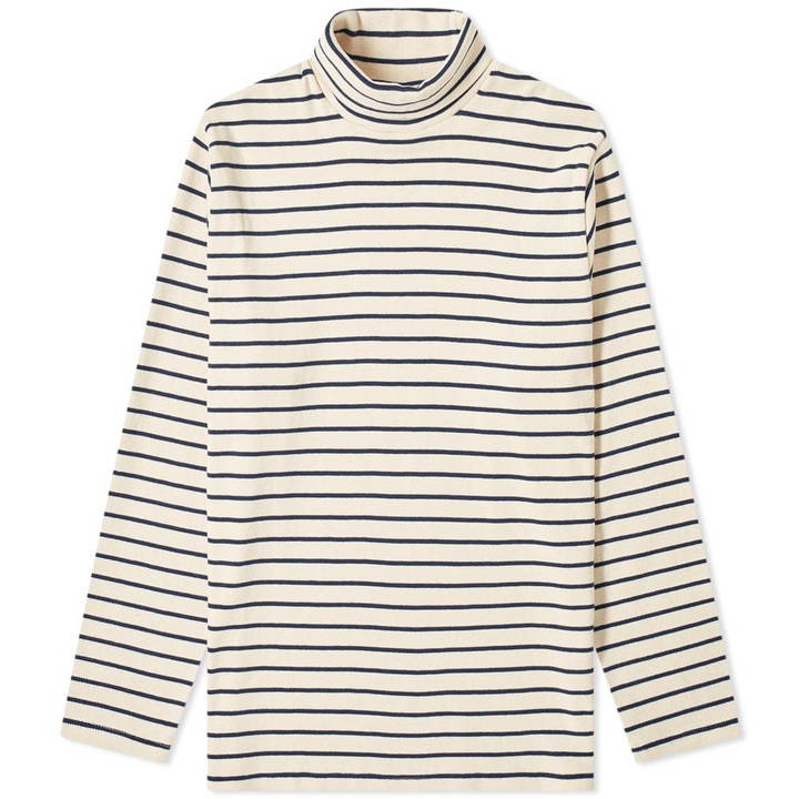 Photo: Beams Plus Turtle Neck Rib Stripe Tee