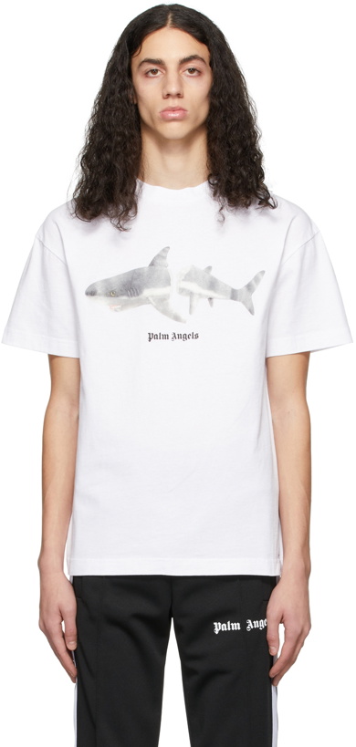 Photo: Palm Angels White Shark T-Shirt