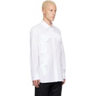 Simone Rocha White Ruffle Horseshoe Easy Shirt