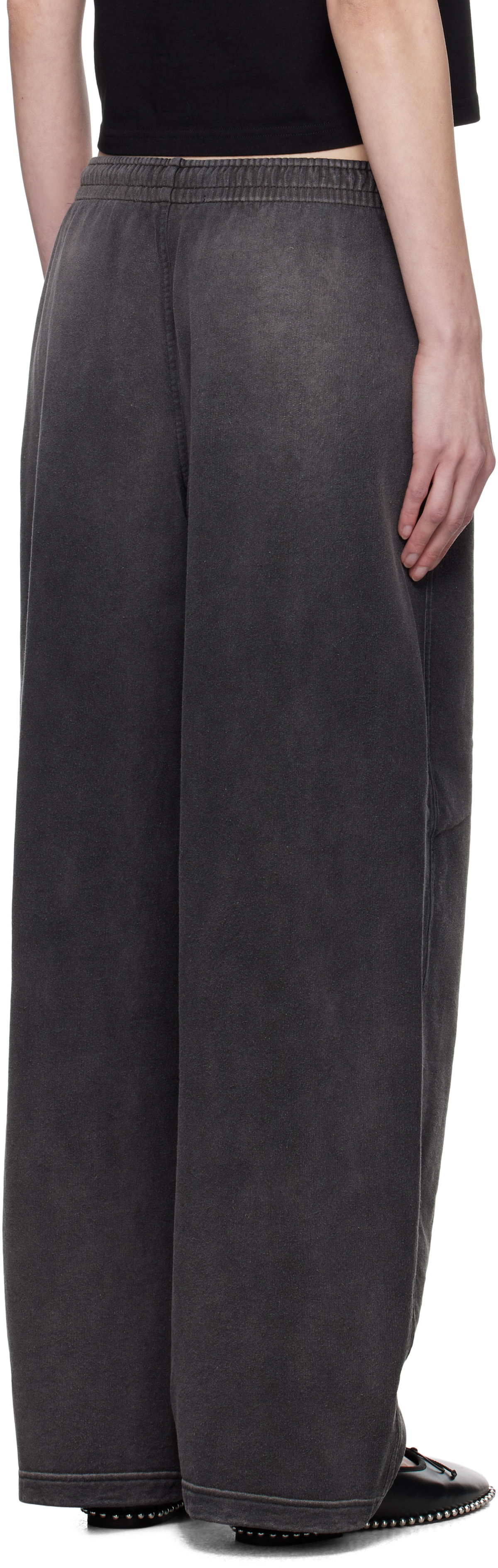 alexanderwang.t Gray Crystal Hotfix Drawcord Sweatpants