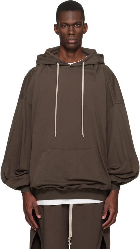 Photo: Rick Owens DRKSHDW Brown Temple Hun Hoodie