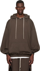 Rick Owens DRKSHDW Brown Temple Hun Hoodie