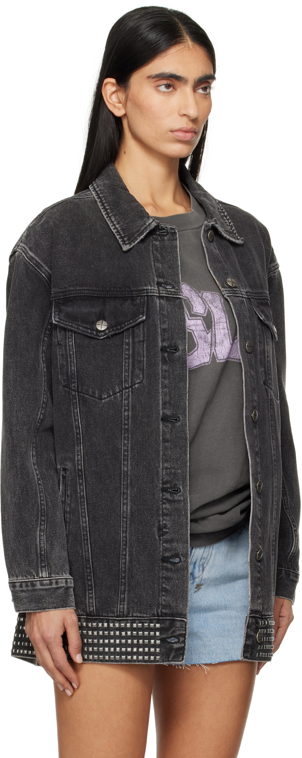 Ksubi Black Altar Phoenix Trucker Denim Jacket Ksubi