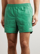 Saturdays NYC - Talley Straight-Leg Mid Length Logo-Embroidered Swim Shorts - Green