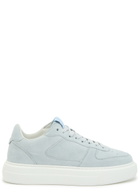 Cleens Court Panelled Suede Sneakers Blue