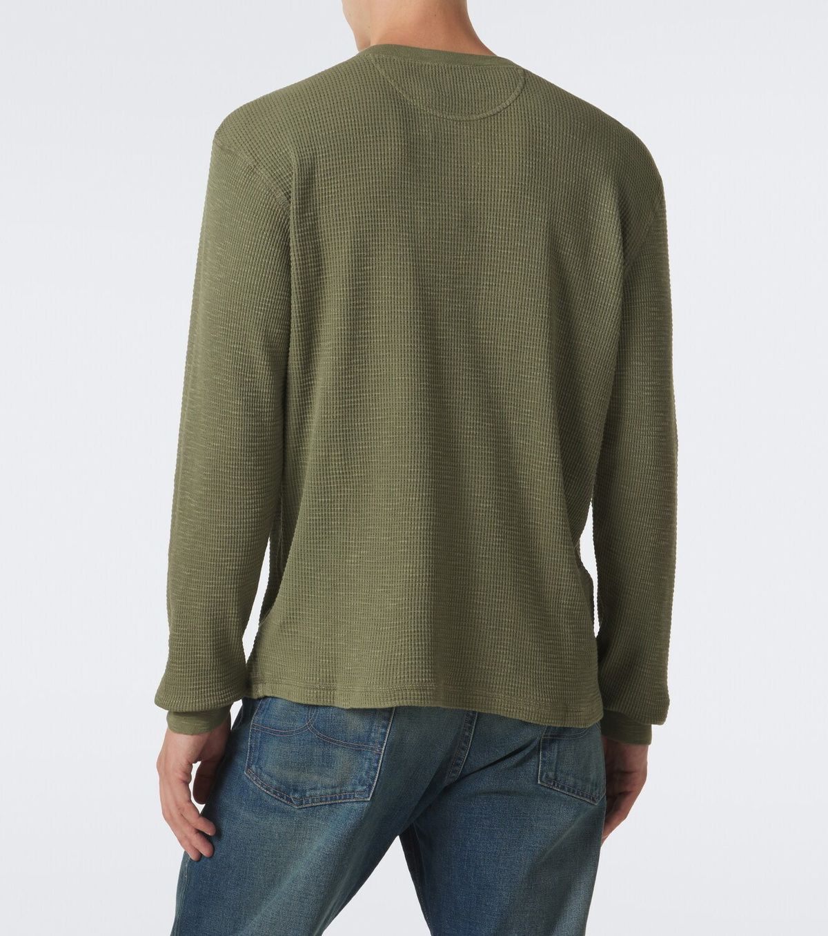 RRL Waffle-knit cotton Henley shirt