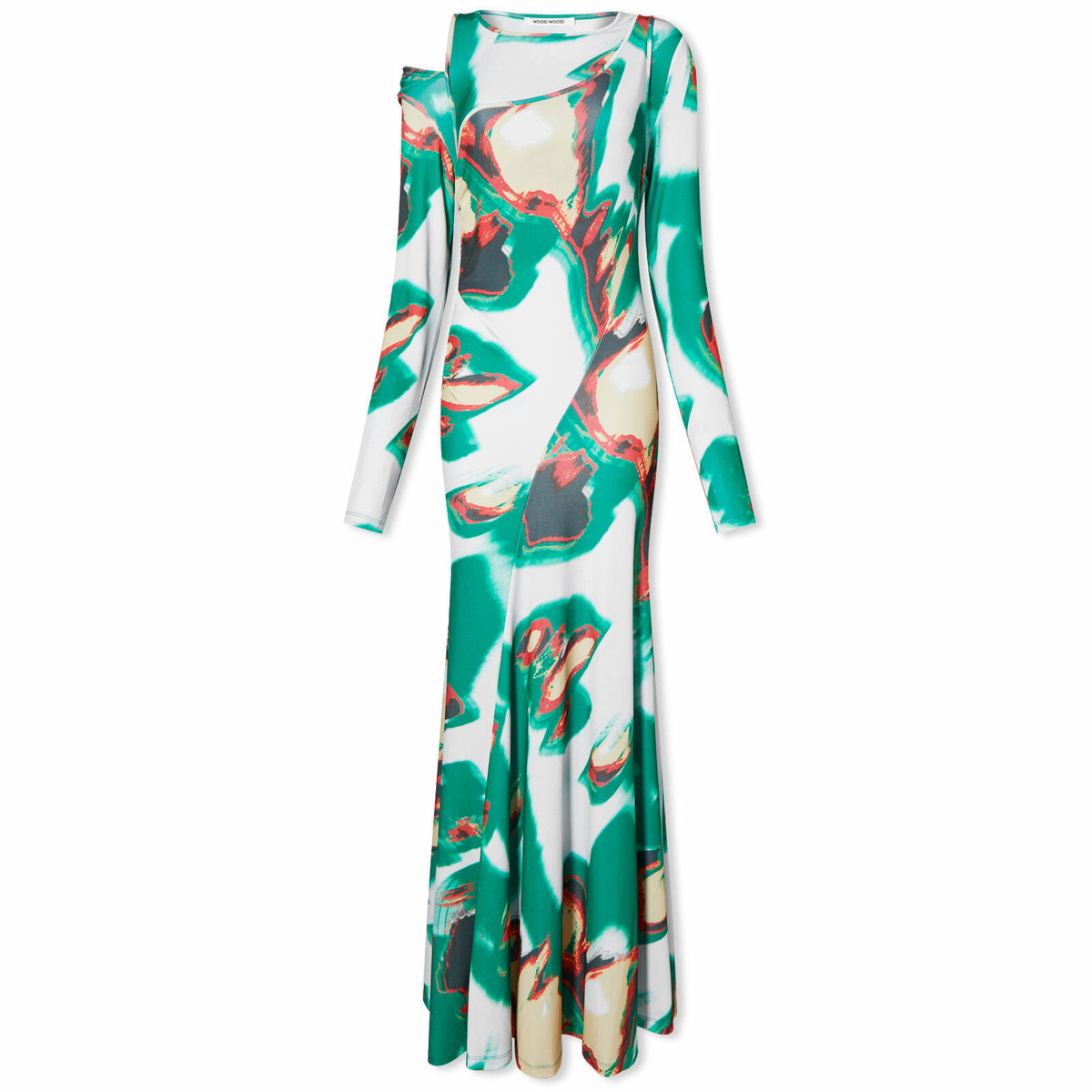 Wood Wood Women's Erica Wrap Midi Dress in Bright Green