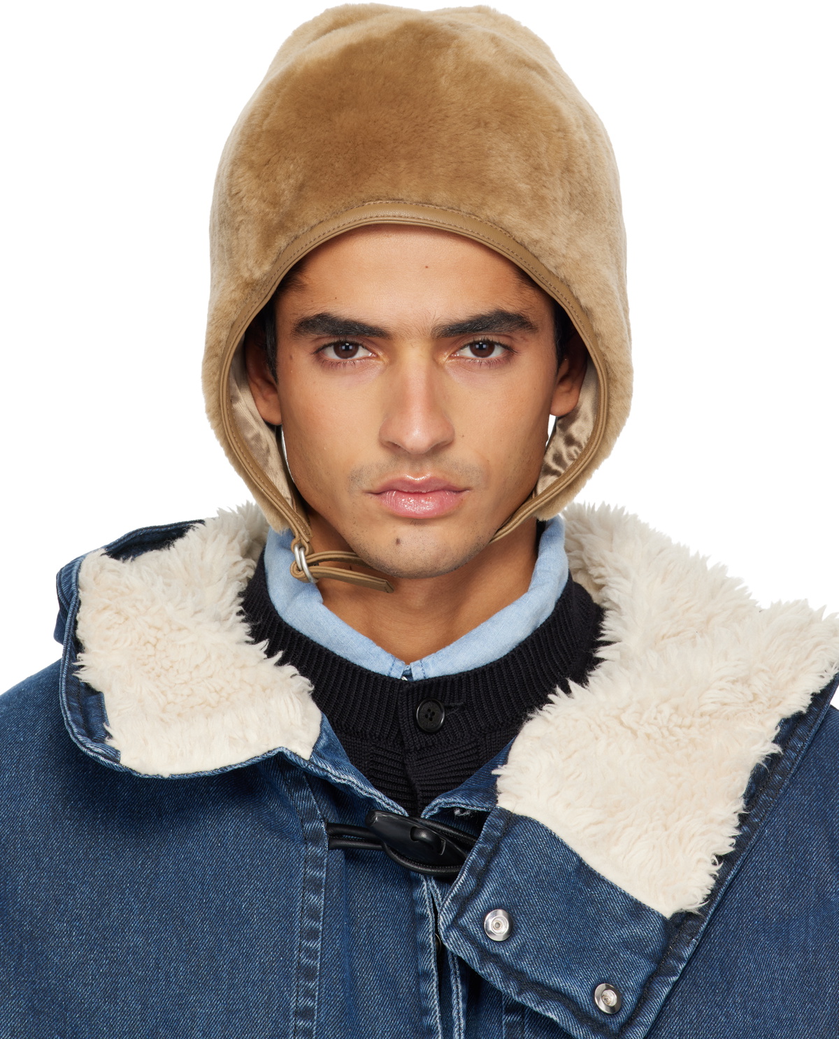 Acne Studios Purple Fluffy Bow Hat Acne Studios