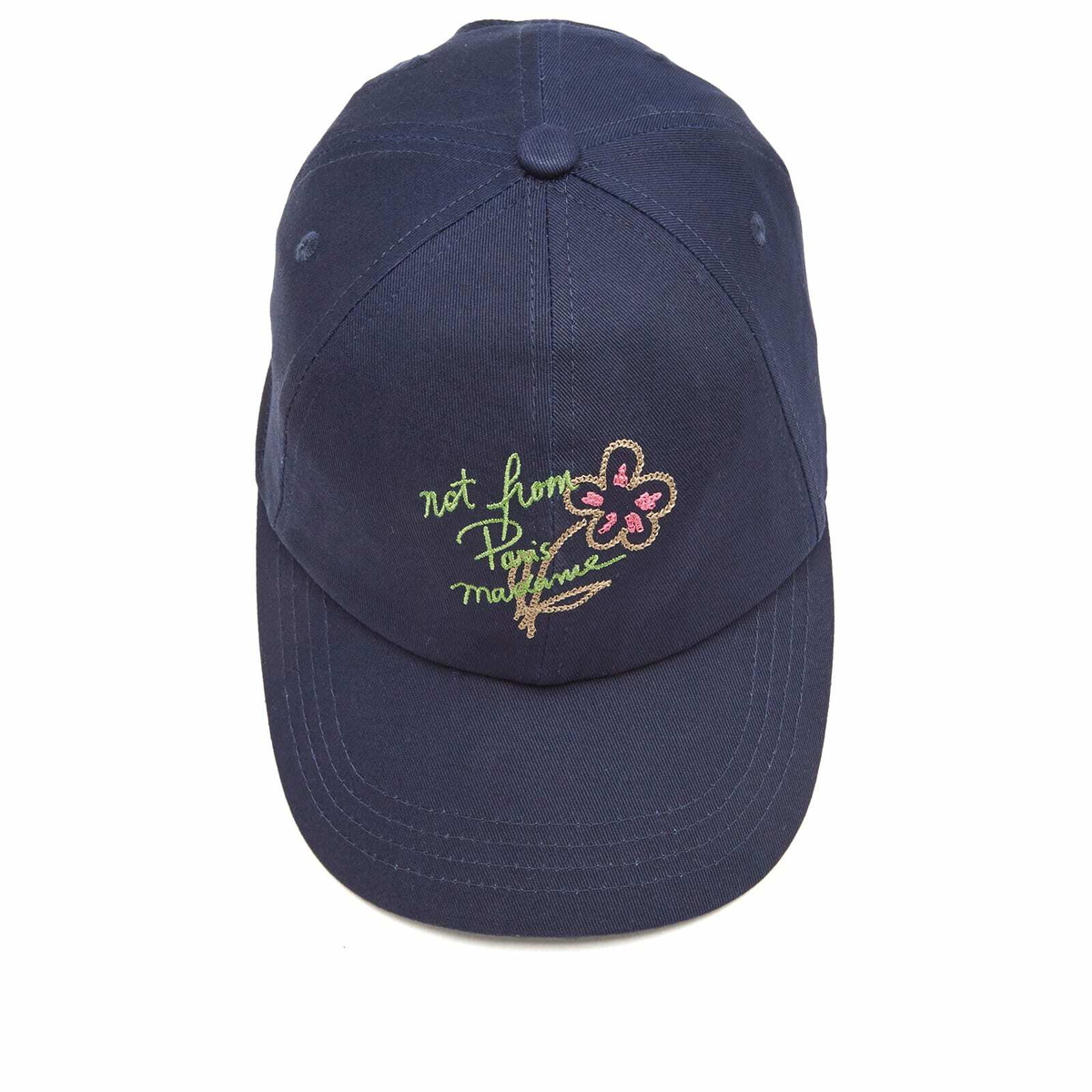 Drôle de Monsieur Men's Palm Sketch Logo Cap in Navy Drôle