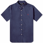 Polo Ralph Lauren Men's Featherweight Twill Short Sleeve Shirt in Newport Navy
