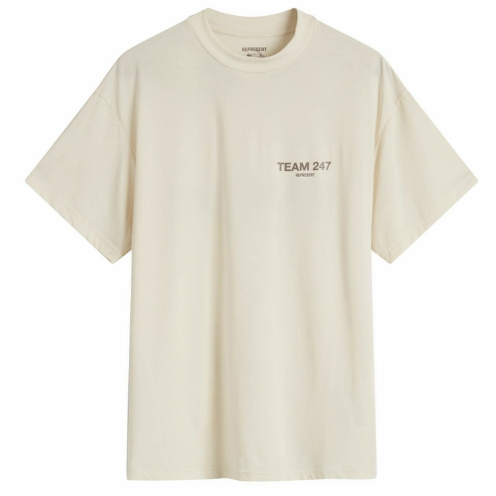 Photo: Represent Men's Team 247 Oversized T-Shirt in Cream