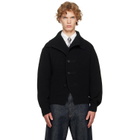 Dries Van Noten Black Chunky Wool Cardigan