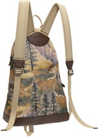 Gucci Beige & Brown The North Face Edition Watercolor Backpack