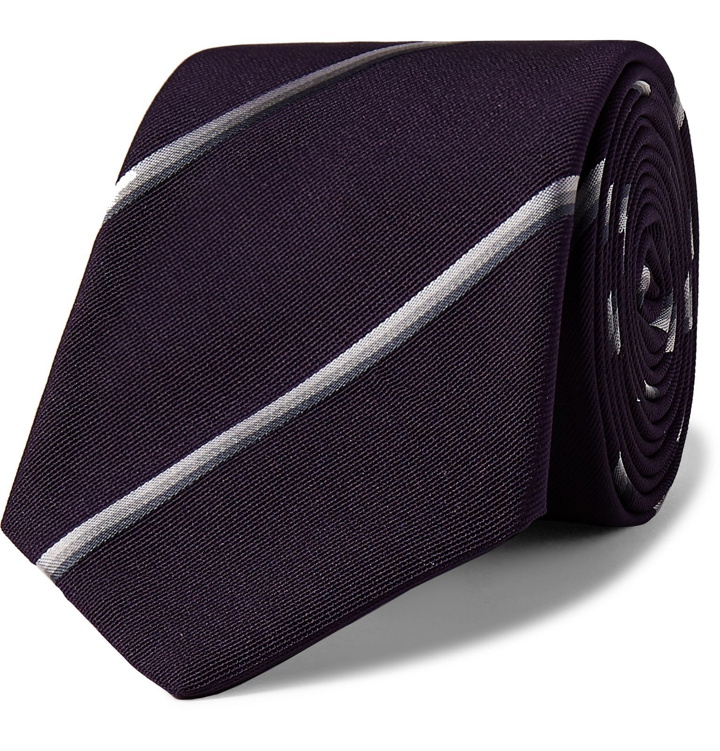 Photo: Paul Smith - 6cm Striped Silk Tie - Purple