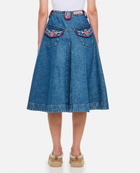 Molly Goddard Abi Denim Miid Skirt