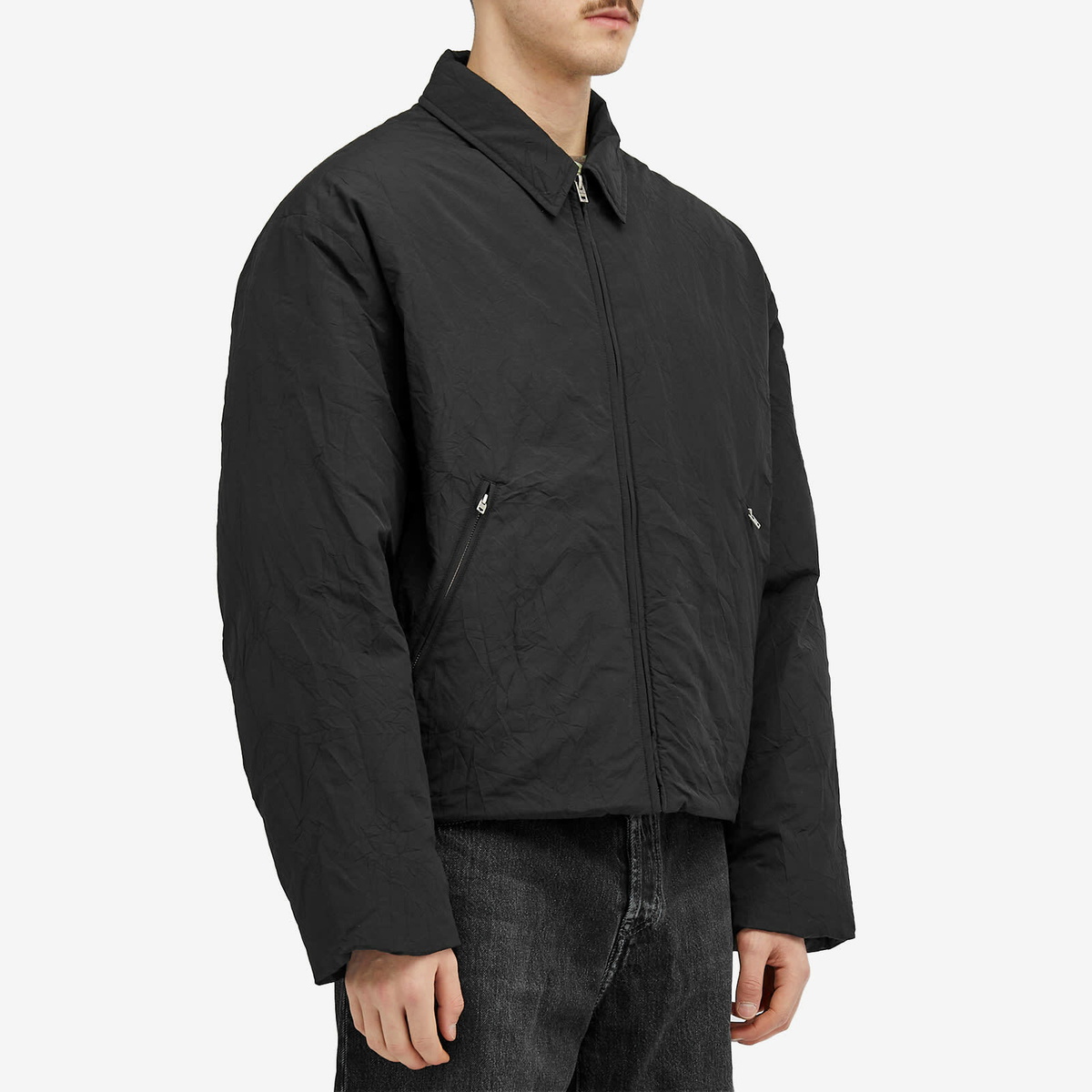 Acne Studios Men's Orst Crinkled Nylon Down Jacket in Black