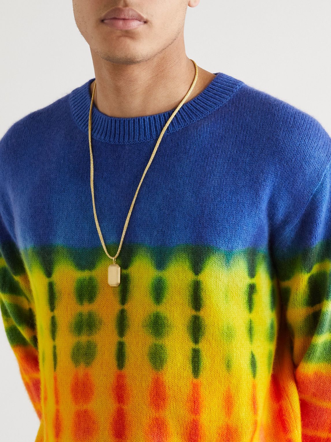 Carolina Bucci - Logo-Engraved Yellow and Blackened Gold and Lurex Pendant Necklace