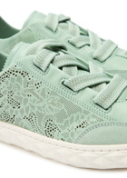 Jimmy Choo Diamond Light Flex Perforated Leather Sneakers Light Green