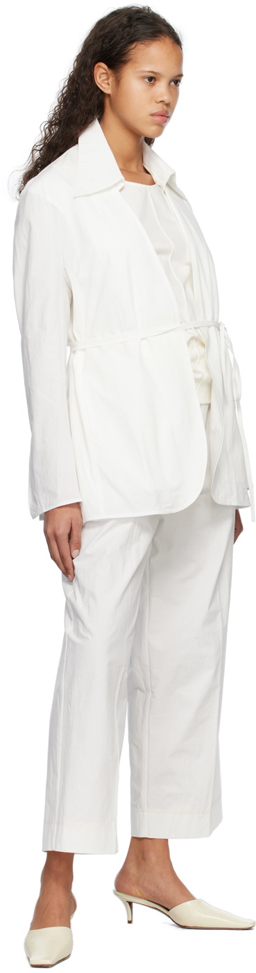 Subtle Le Nguyen White Drawstring Lounge Pants