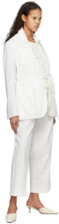 Subtle Le Nguyen White Drawstring Lounge Pants