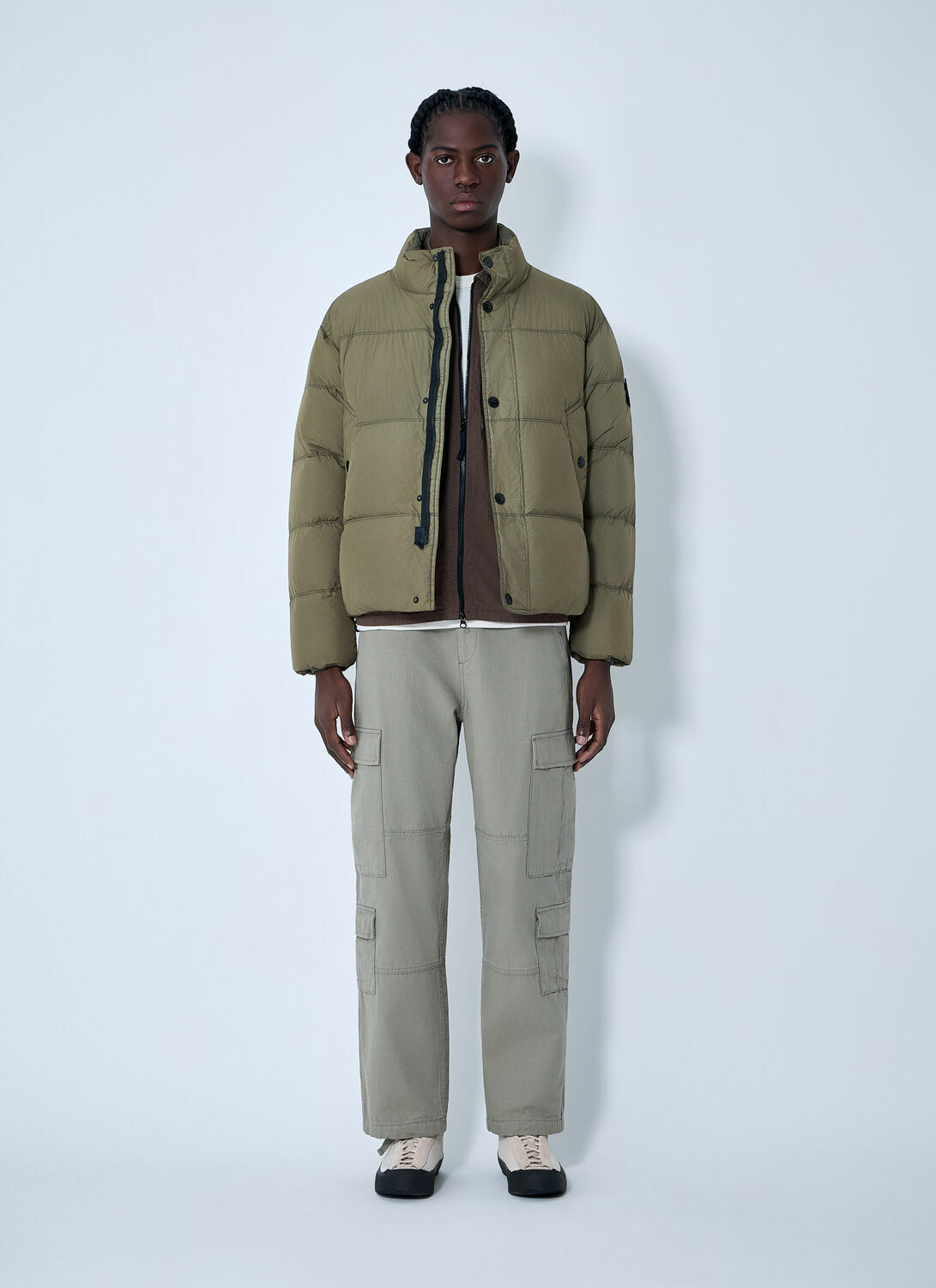 Stone Island Logo Patch Bomber Jacket