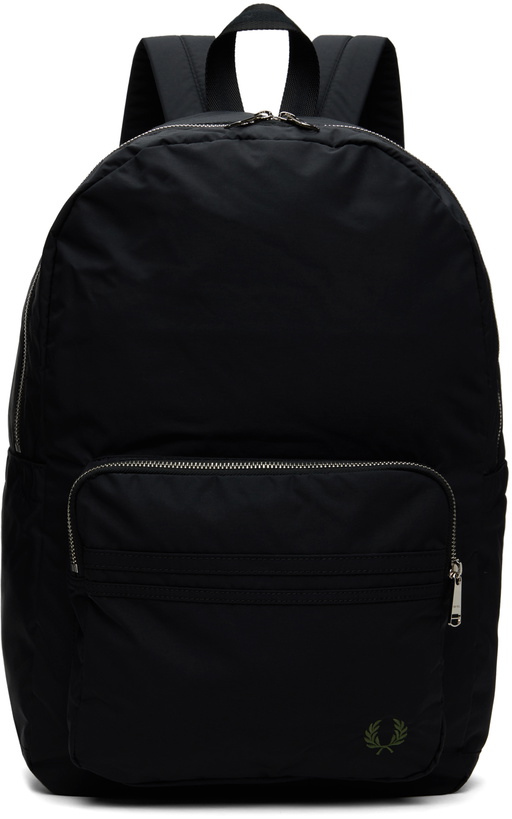 Photo: Fred Perry Black Nylon Twin Tipped Backpack