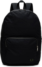 Fred Perry Black Nylon Twin Tipped Backpack