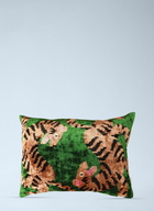 Les-Ottomans Patterned Velvet Cushion