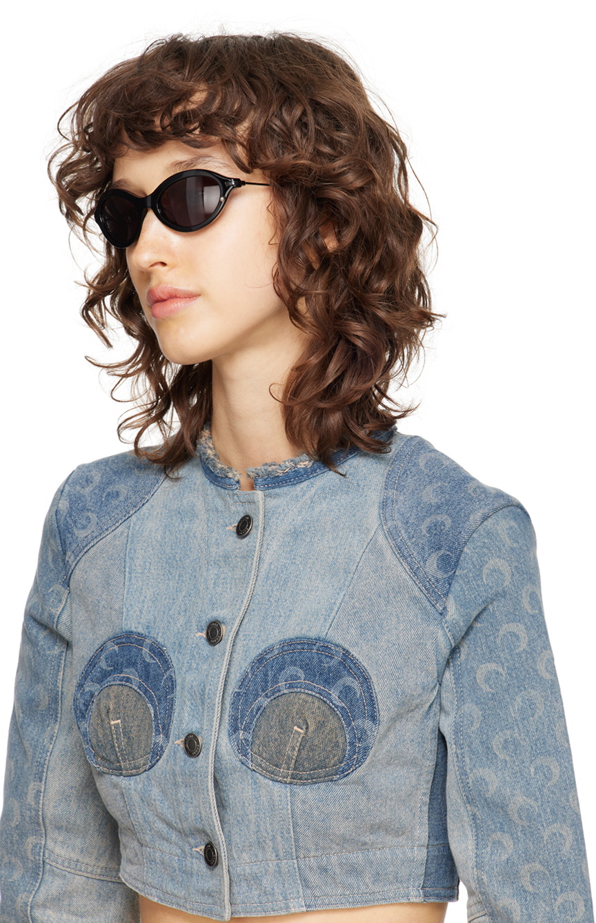 Justine Clenquet SSENSE Exclusive Black Neve Sunglasses
