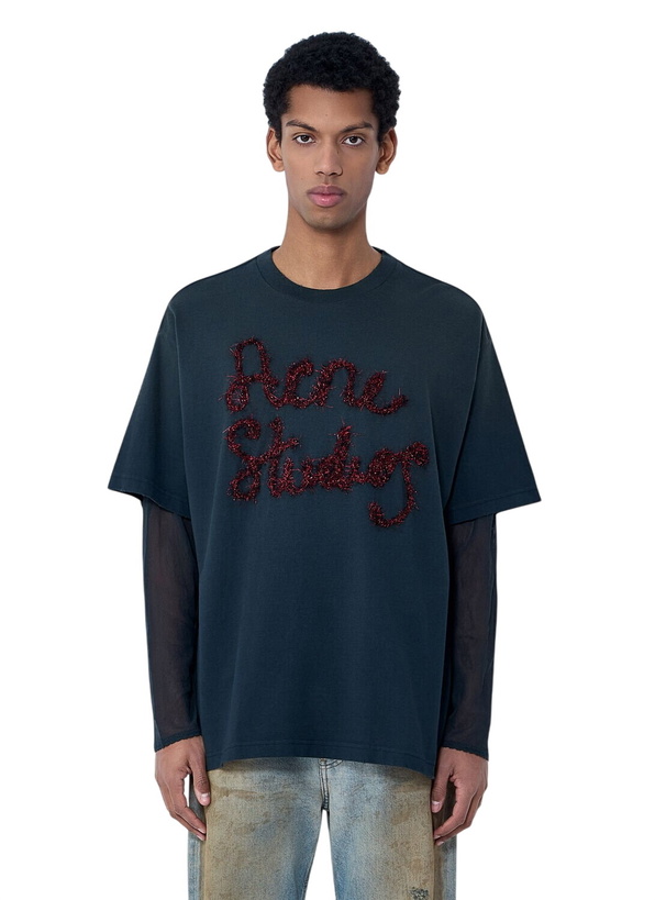 Photo: Acne Studios Layered Logo Embellished T-shirt