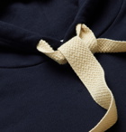 Loewe - Slim-Fit Logo-Embroidered Loopback Cotton-Jersey Hoodie - Blue