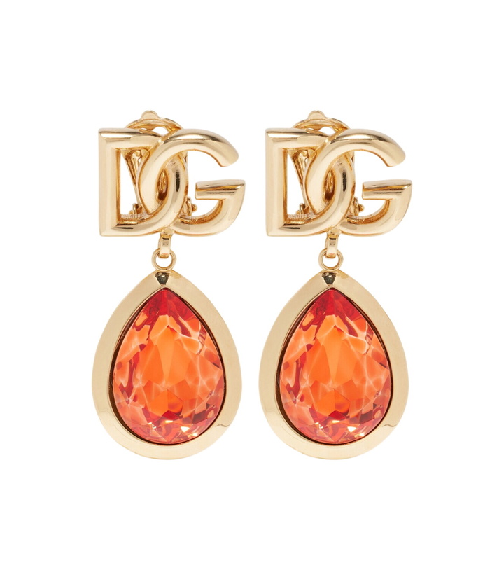 Photo: Dolce&Gabbana DG embellished clip-on earrings