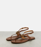 Gucci Double G leather sandals