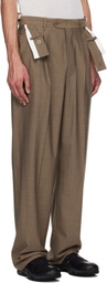 Magliano Brown Link Double Pleats Trousers