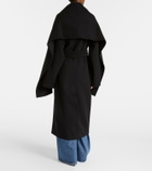 Sportmax Baldo scarf-detail virgin wool coat
