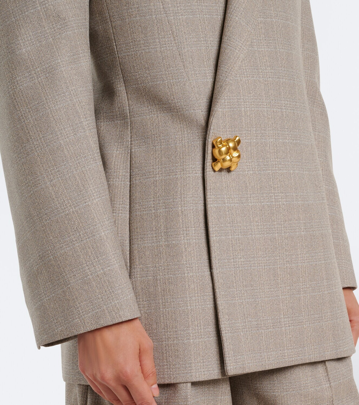 Bottega Veneta Checked double-breasted wool blazer